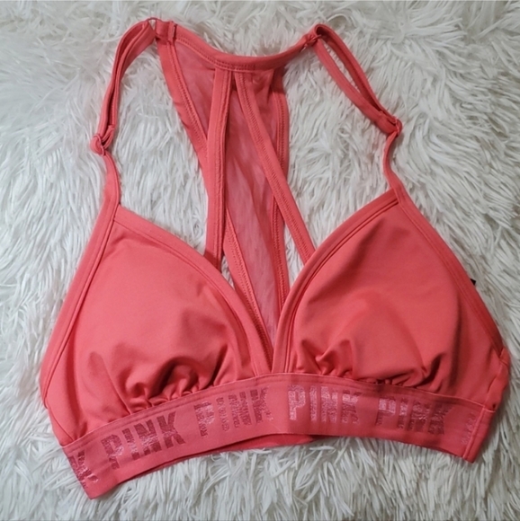 Pink Sport by Victoria's Secret Ultimate Lightly Lined Triangle Sports B… - Picture 1 of 4